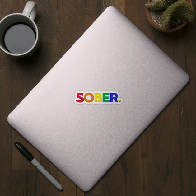 Sober With Small Rainbow Heart by SOS@ddicted